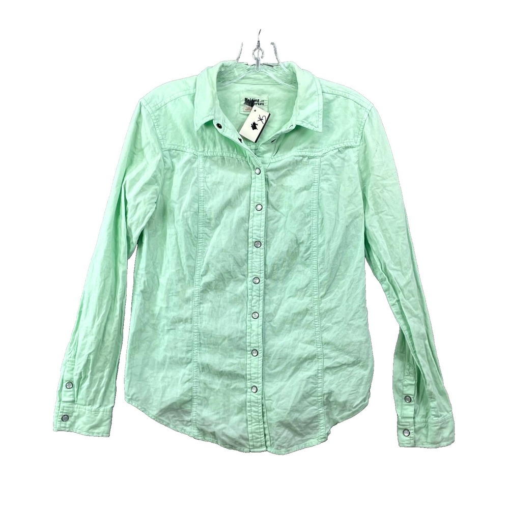 Anthropologie Holding Horses Western Shirt Womens 2 Corduroy Pearl Snap Rancher